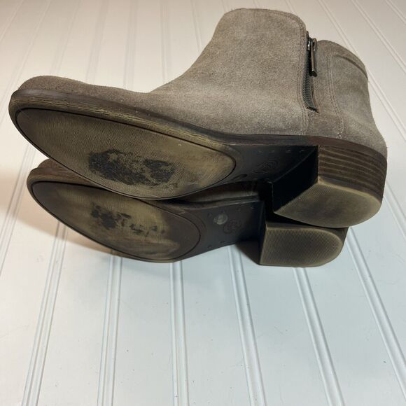 Lucky Brand Womens Suede Leather Ankle Booties Tan 8M - Picture 7 of 12